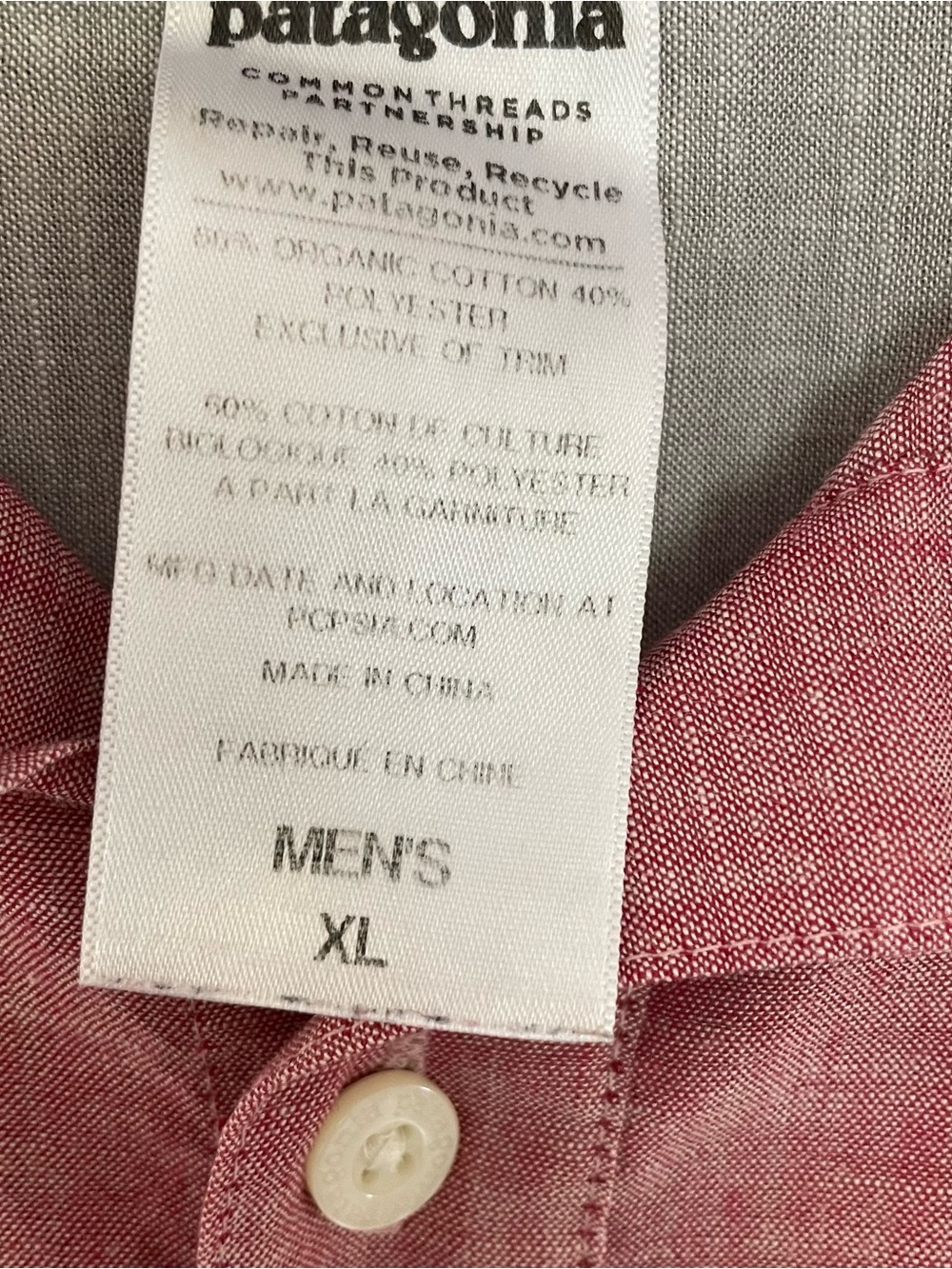 Patagonia Men's Short-Sleeve Button-Down Shirt in Dusty Red - Picture 7 of 7